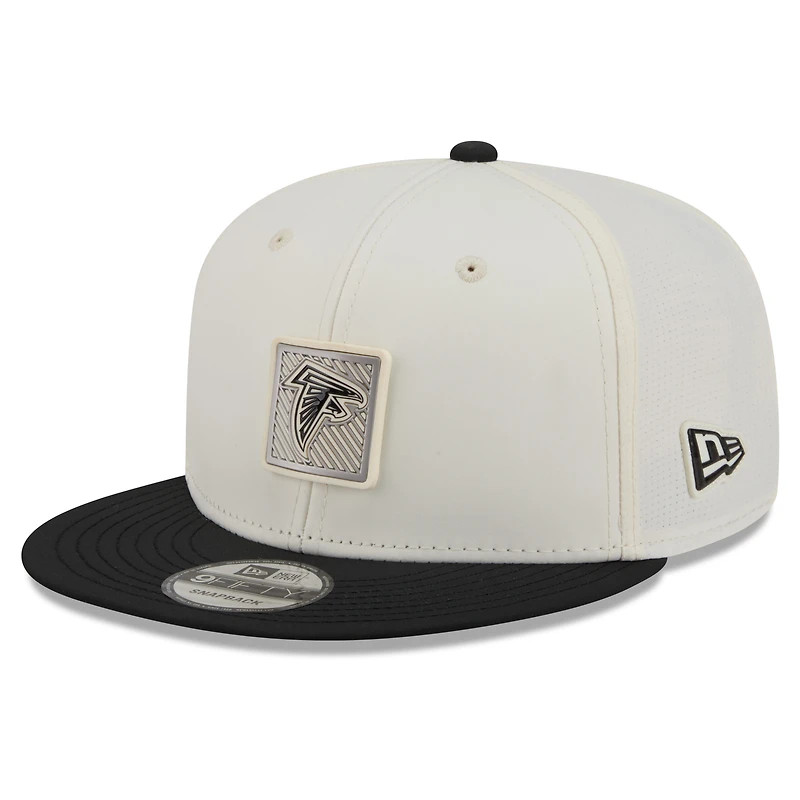 Men's New Era Cream/Black Atlanta Falcons 2026 NFL Training Camp 9FIFTY Snapback Hat