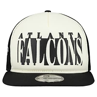 Men's New Era Cream/Black Atlanta Falcons  Cutout A-Frame 9FIFTY Snapback Hat