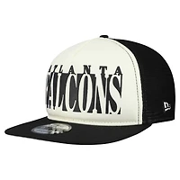 Casquette snapback 9FIFTY à découpes en A New Era pour homme, crème/noir, des Falcons d'Atlanta
