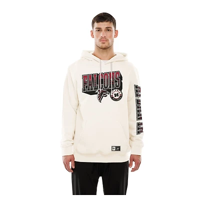 Sweat à capuche New Era crème Atlanta Falcons Dune Dust pour homme