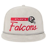 Men's New Era Gray Atlanta Falcons Cord Rope Corduroy 9FIFTY Snapback Hat