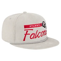 Casquette snapback 9FIFTY en velours côtelé gris New Era pour homme, des Falcons d'Atlanta