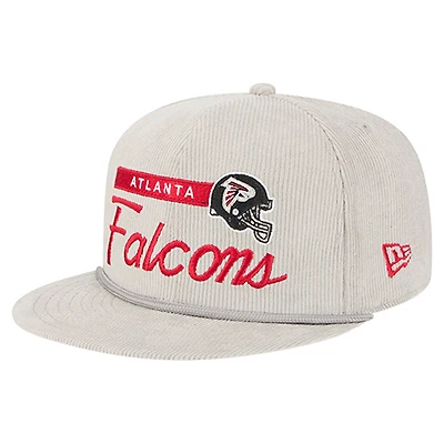 Men's New Era Gray Atlanta Falcons Cord Rope Corduroy 9FIFTY Snapback Hat