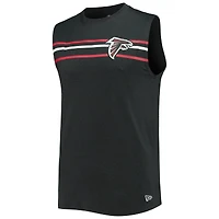 Men's New Era Heathered Black Atlanta Falcons Brushed Sleeveless Tank Top