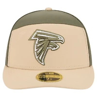 Casquette ajustée 59FIFTY à panneaux fendus pour homme, color-pack, beige clair/olive, des Falcons d'Atlanta, New Era