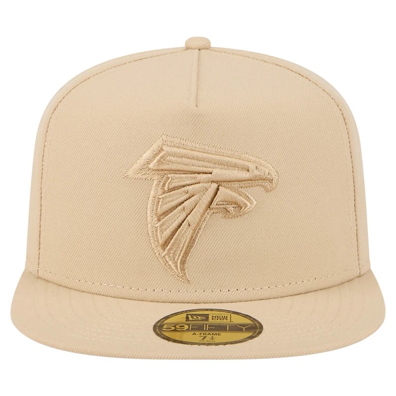 Casquette ajustée 59FIFTY beige clair New Era pour homme, coloris A-Frame, des Falcons d'Atlanta
