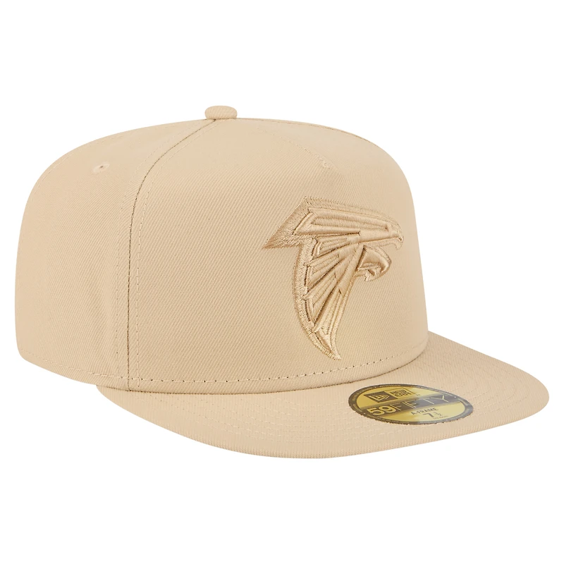 Casquette ajustée 59FIFTY beige clair New Era pour homme, coloris A-Frame, des Falcons d'Atlanta