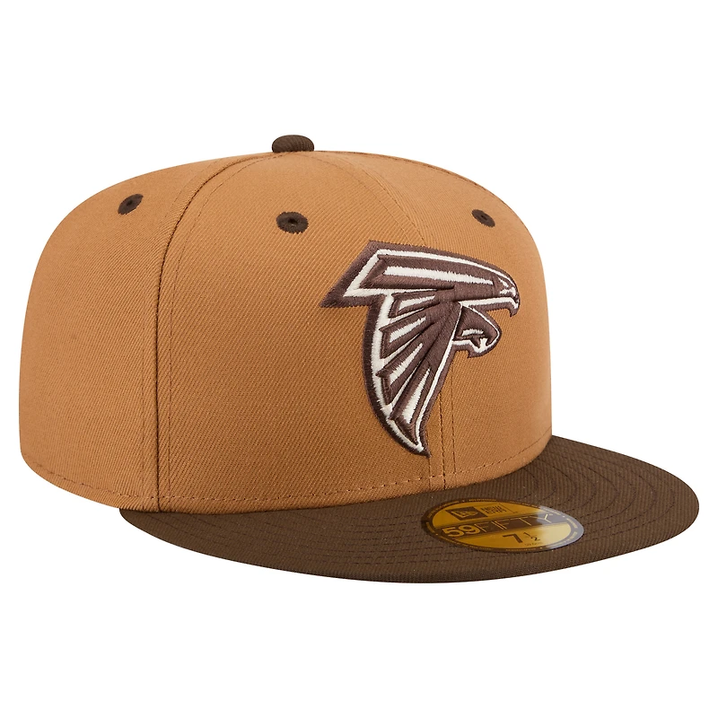 Men's New Era  Light Brown/Dark Brown Atlanta Falcons Two-Tone Walnut 59FIFTY Fitted Hat