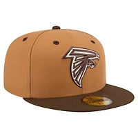 Men's New Era  Light Brown/Dark Brown Atlanta Falcons Two-Tone Walnut 59FIFTY Fitted Hat