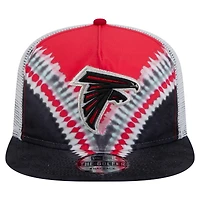 Men's New Era Red/Black Atlanta Falcons Throwback Dye Golfer Snapback Hat