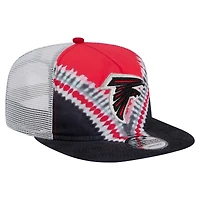 Men's New Era Red/Black Atlanta Falcons Throwback Dye Golfer Snapback Hat