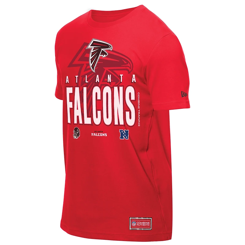 T-shirt rouge New Era pour homme, camp d'entraînement NFL 2025 des Falcons d'Atlanta