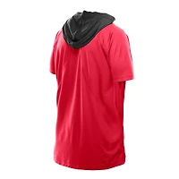 T-shirt à capuche et manches courtes raglan rouge Atlanta Falcons Combine Authentic pour homme New Era