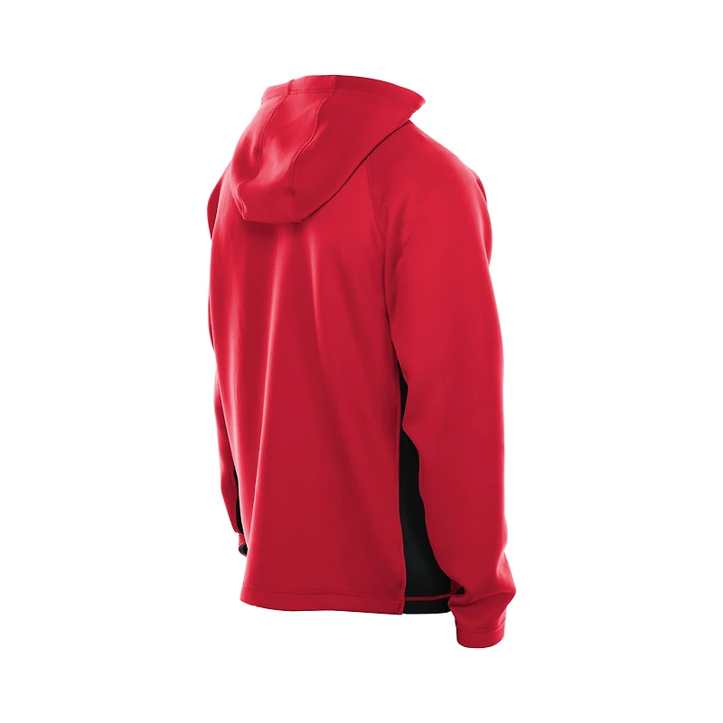 Sweat à capuche entièrement zippé rouge Atlanta Falcons Combine Authentic Raglan Scuba pour homme de New Era