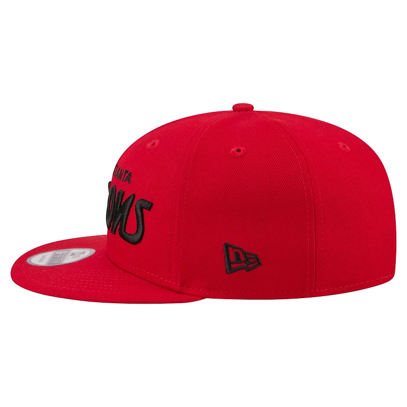 Casquette snapback New Era rouge Atlanta Falcons Core Team Script 9FIFTY pour homme