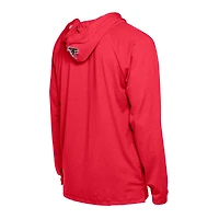 Sweat à capuche fonctionnel rouge Atlanta Falcons de New Era pour homme