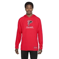 Sweat à capuche fonctionnel rouge Atlanta Falcons de New Era pour homme