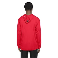 Sweat à capuche fonctionnel rouge Atlanta Falcons de New Era pour homme