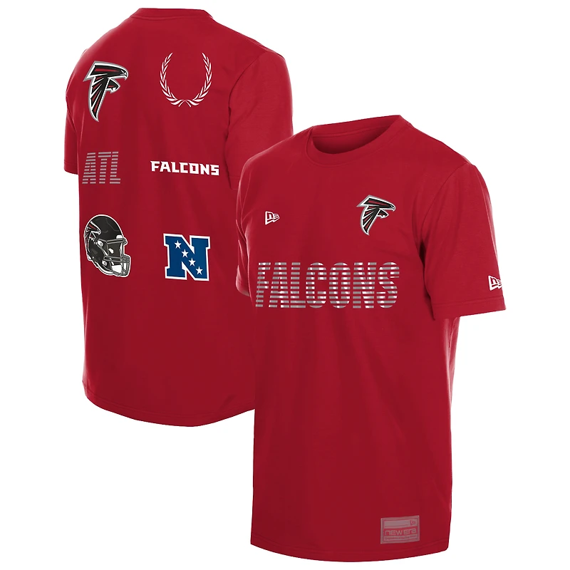 T-shirt de match New Era rouge Atlanta Falcons pour homme