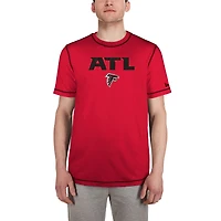 Men's New Era  Red Atlanta Falcons Third Down Puff Print T-Shirt