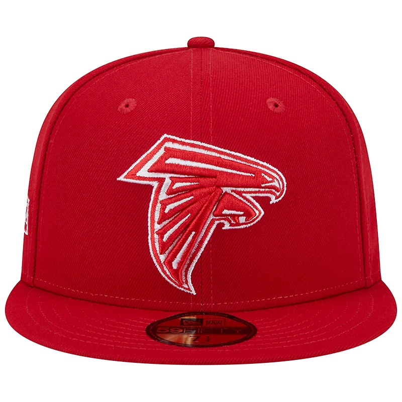 Casquette ajustée 59FIFTY pour homme New Era Scarlet Atlanta Falcons 1994 Hawaii Pro Bowl Main Patch