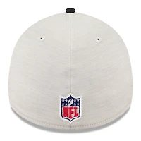 Men's New Era Stone/Black Atlanta Falcons 2024 Sideline Historic 39THIRTY Flex Hat