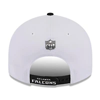 Casquette snapback New Era blanche et noire Atlanta Falcons, édition spéciale NFL Draft 2026, modèle 9FIFTY pré-courbé pour homme