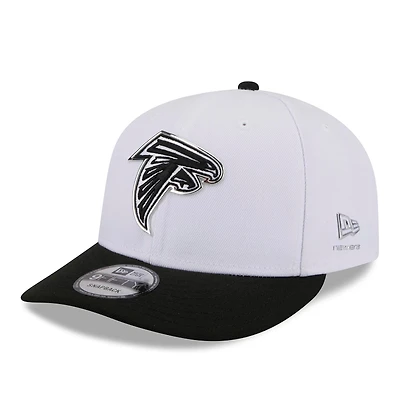 Casquette snapback New Era blanche et noire Atlanta Falcons, édition spéciale NFL Draft 2026, modèle 9FIFTY pré-courbé pour homme