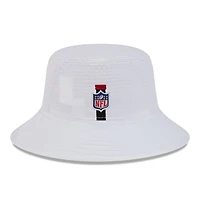 Chapeau bob extensible New Era pour hommes des Atlanta Falcons 2024 NFL Training Camp blanc