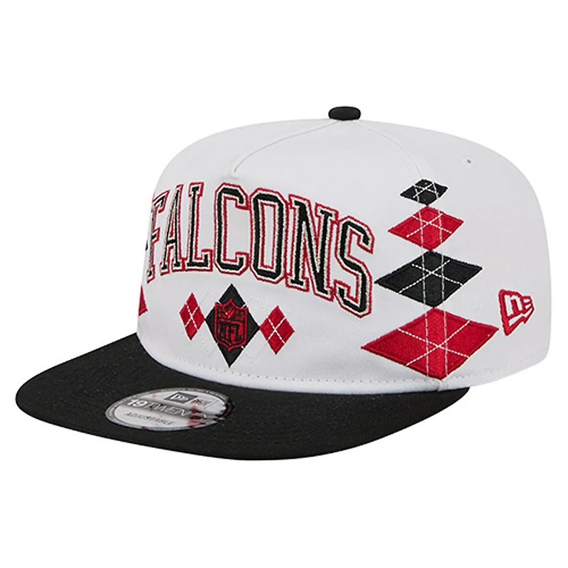 Men's New Era  White Atlanta Falcons Argyle 19TWENTY Adjustable Hat