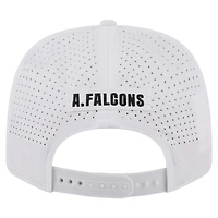 Casquette ajustable New Era blanche Atlanta Falcons pour homme, modèle 9SEVENTY, avec plaque nominative.