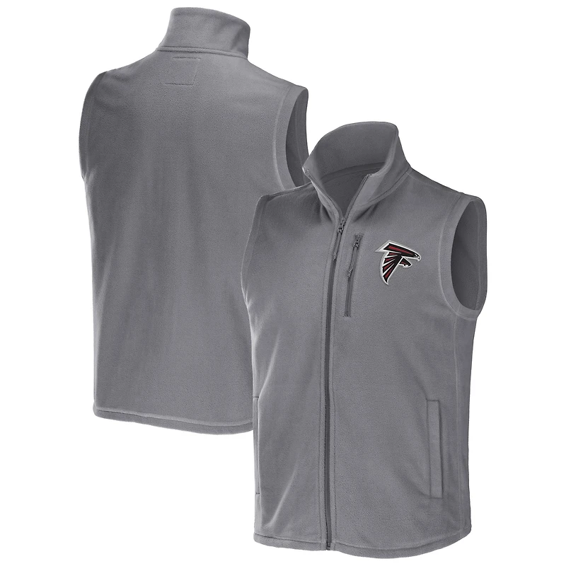 Collection NFL x Darius Rucker pour homme par Fanatics Gris Atlanta Falcons Polar Fleece Full-Zip Vest