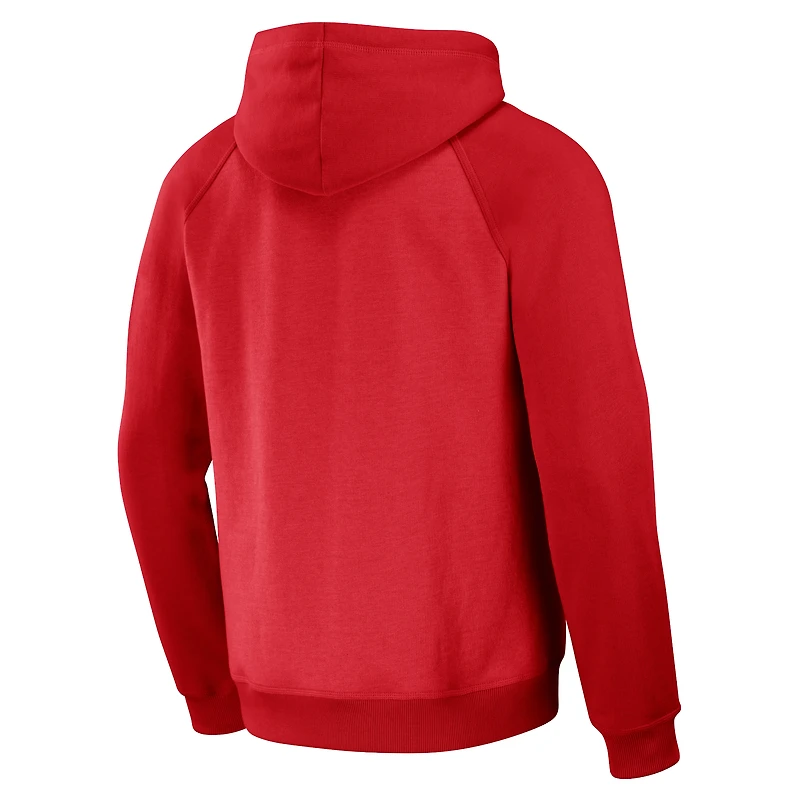 Men's NFL x Darius Rucker Collection by Fanatics Red Atlanta Falcons Raglan Full-Zip Hoodie