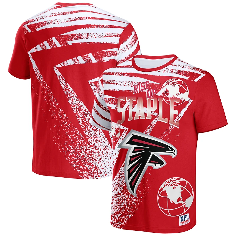 Men's NFL x Staple Red Atlanta Falcons All Over Print T-Shirt