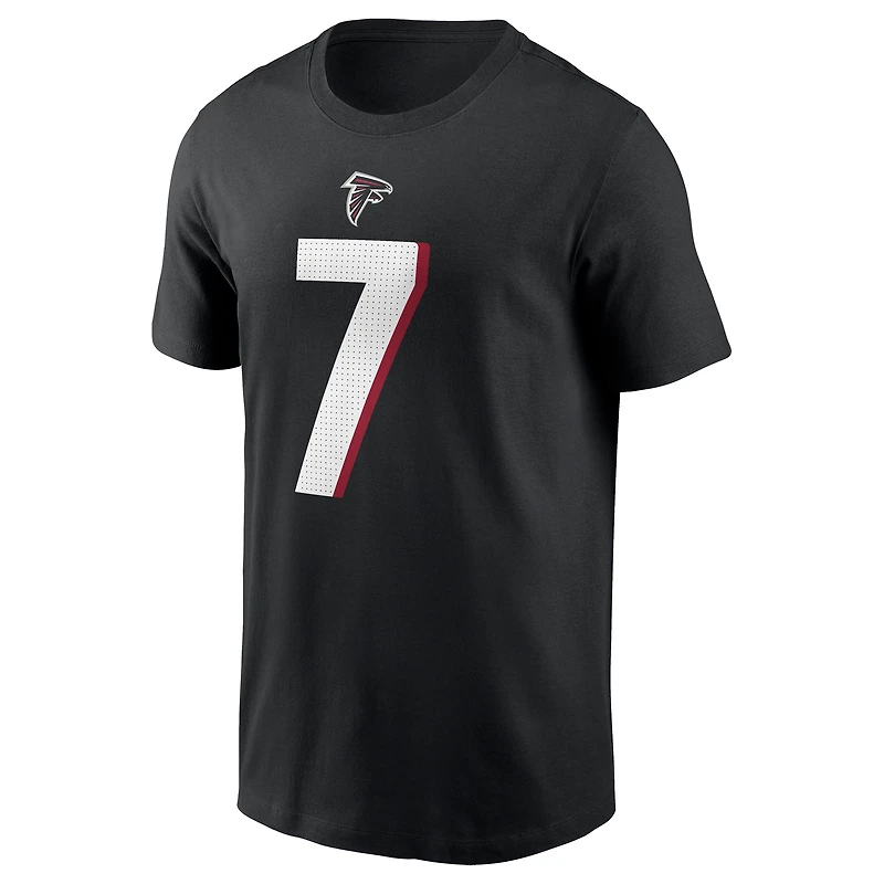 Men's Nike Bijan Robinson Black Atlanta Falcons  Player Name & Number T-Shirt