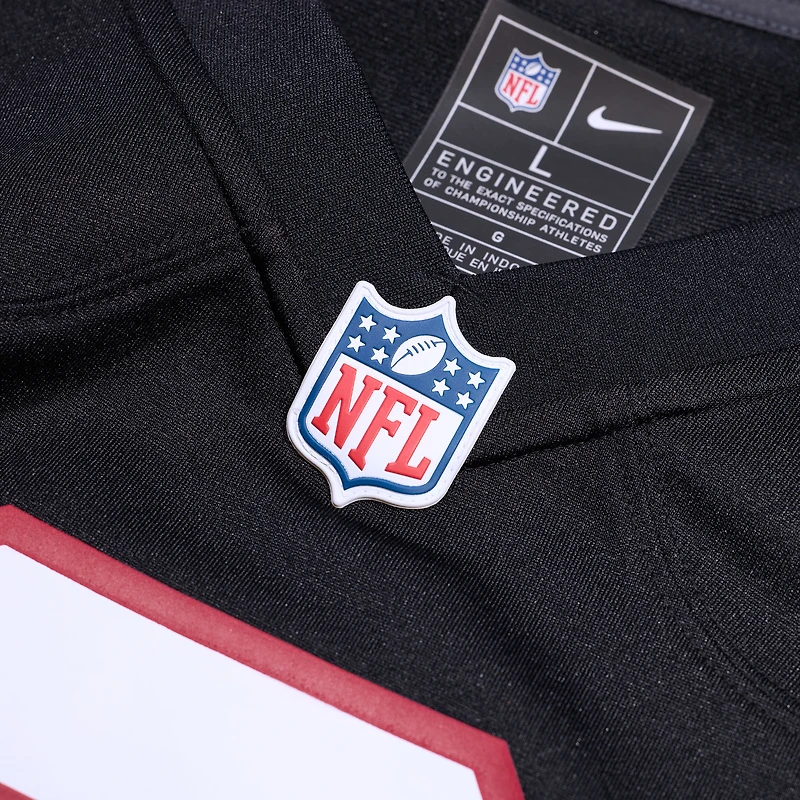 Maillot de match rétro Nike Bijan Robinson pour homme, noir, des Atlanta Falcons