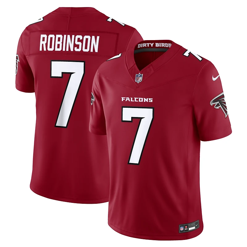 Men's Nike Bijan Robinson White Atlanta Falcons Vapor F.U.S.E. Stitched Limited Jersey