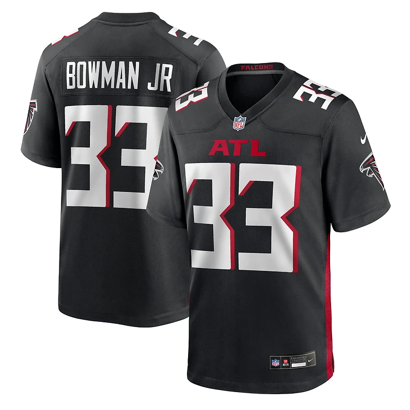 Men's Nike Billy Bowman Jr. Black Atlanta Falcons Team Game Jersey