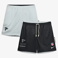 Men's Nike  Black/Platinum Atlanta Falcons Sideline Reversible Dri-FIT Shorts