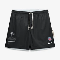 Short réversible Nike Atlanta Falcons Sideline Standard Issue Dri-FIT noir/platine pour homme