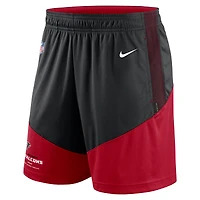 Short de performance pour homme Atlanta Falcons Sideline Primary Lockup Nike noir/rouge