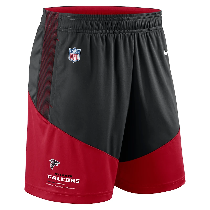 Men's Nike Black/Red Atlanta Falcons Sideline Primary Lockup Performance Shorts