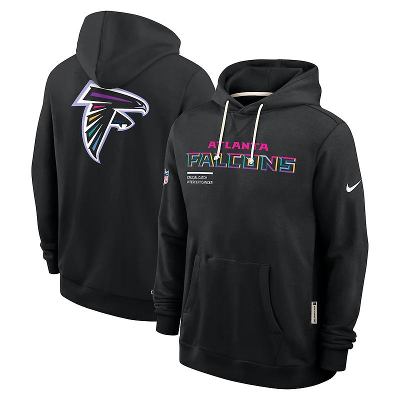 Sweat à capuche Nike Atlanta Falcons 2025 Crucial Catch Sideline Standard Issue Dri-FIT pour homme, noir