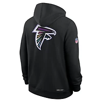 Men's Nike Black Atlanta Falcons 2025 NFL Crucial Catch Sideline Standard Issue Dri-FIT Hoodie