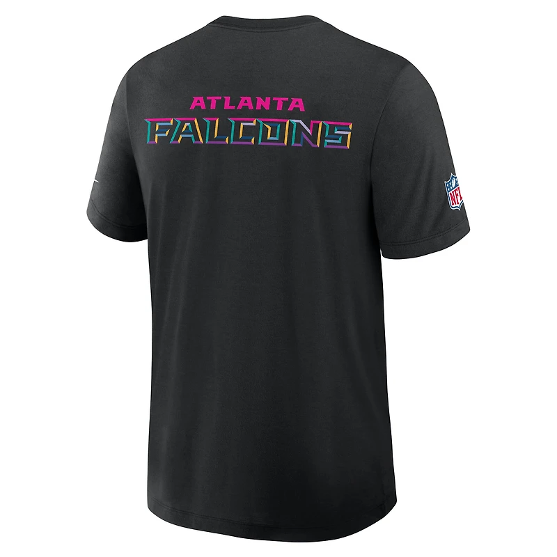 T-shirt Nike noir Atlanta Falcons 2025 NFL Crucial Catch Tri-Blend Dri-FIT pour homme