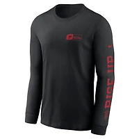 T-shirt à manches longues Nike noir Atlanta Falcons All Out pour homme