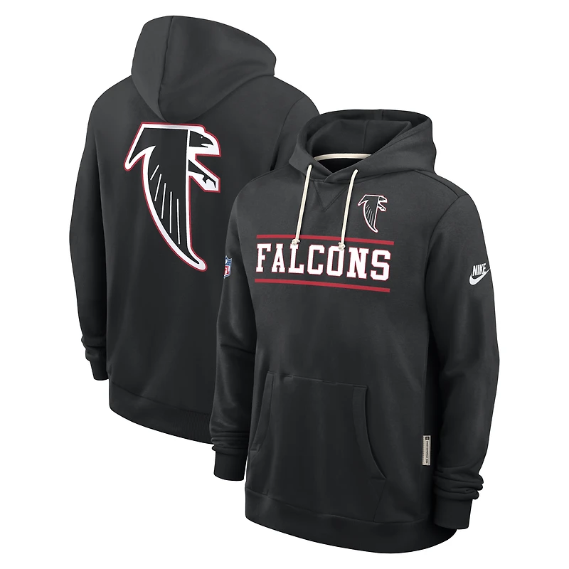 Sweat à capuche Nike Atlanta Falcons Alt Sideline Standard Issue Dri-FIT noir pour homme