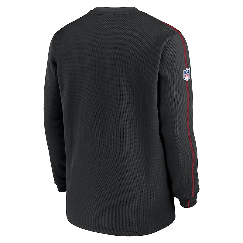 Men's Nike Black Atlanta Falcons Alternate Logo Coach Long Sleeve Top