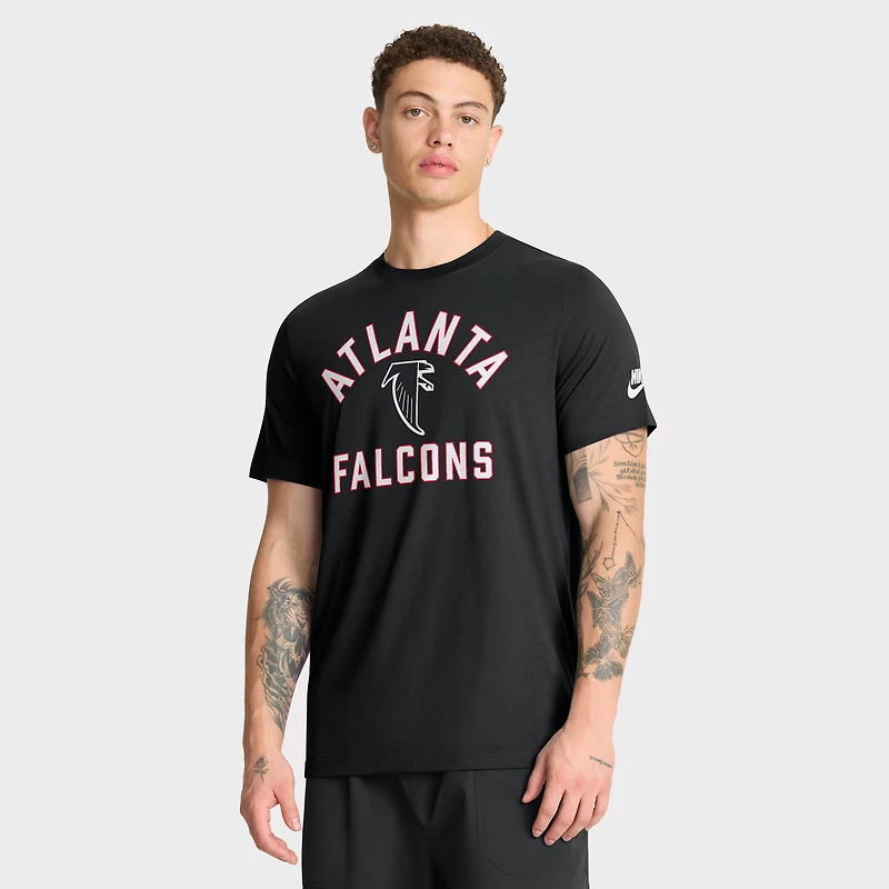 T-shirt Nike noir Atlanta Falcons Favorable Timeline Tri-Blend pour homme
