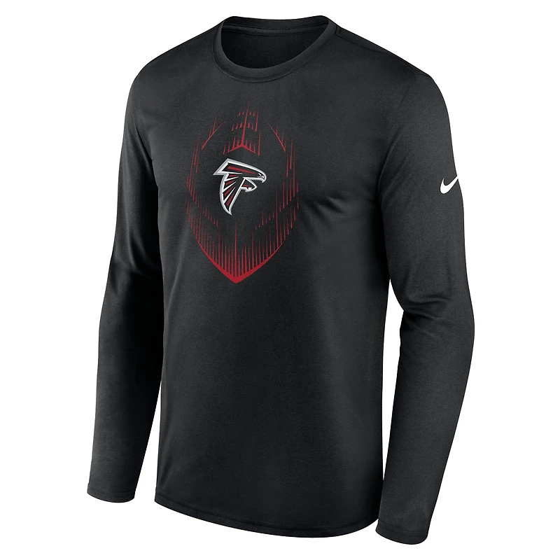 Men's Nike Black Atlanta Falcons Icon Legend Performance Long Sleeve T-Shirt